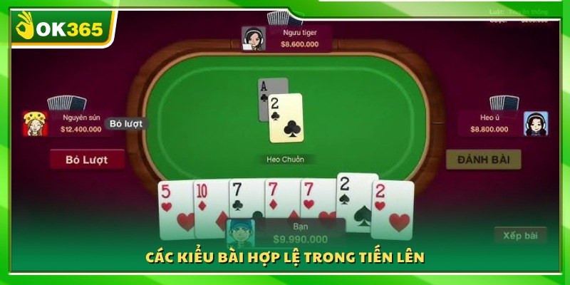 Những tổ hợp bài được phép sử dụng